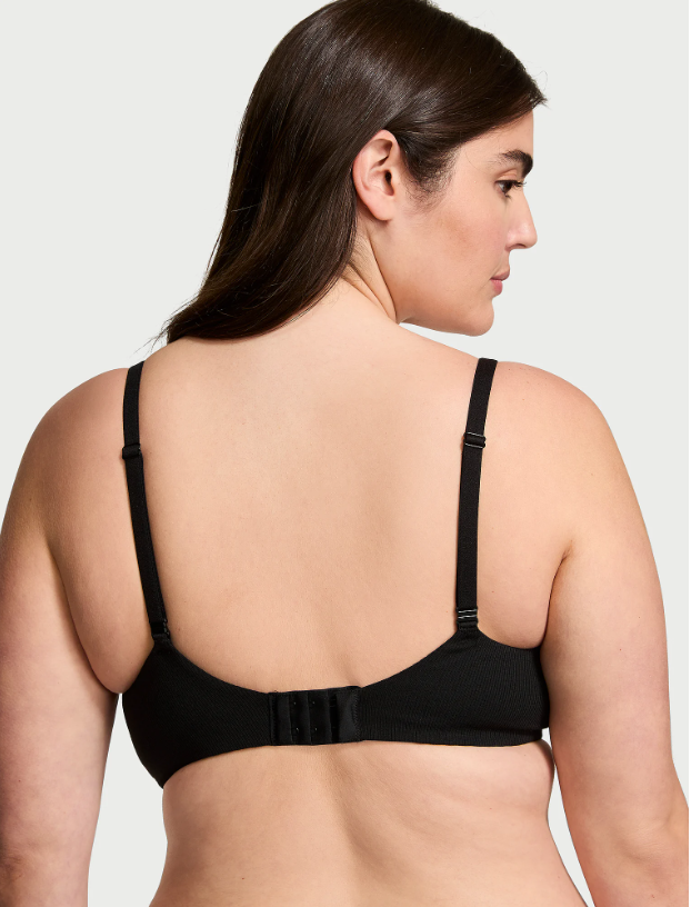 Brasier Victoria Secret de cobertura total con forro ligero ribete  Negro - 34C